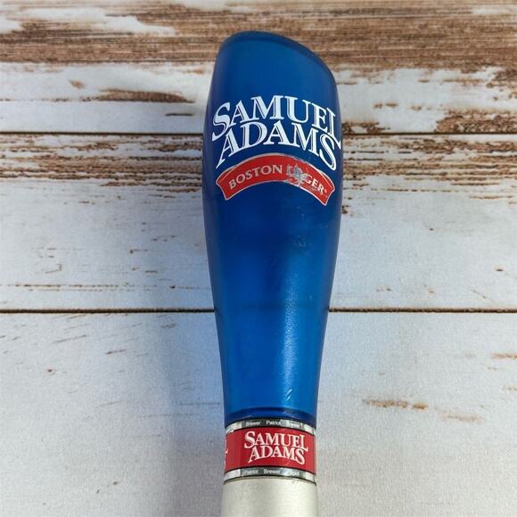 Samuel Adams Boston Lager Beer Tap Handle Rare Opaque Blue Top - Picture 1 of 5